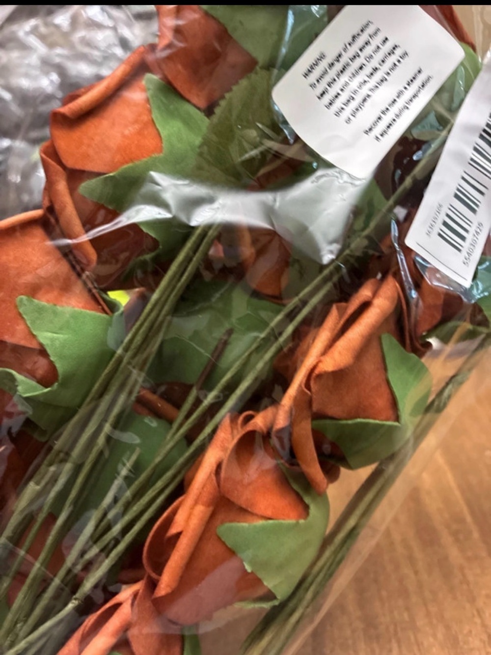 SOLD Burnt orange roses 16 total - Picture 2 of 2